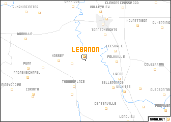 map of Lebanon