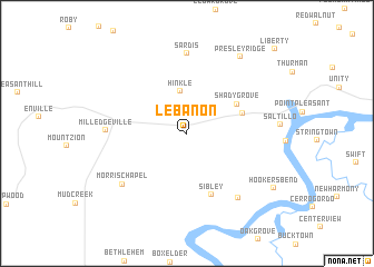 map of Lebanon