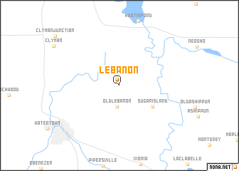 map of Lebanon