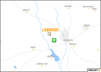 map of Lebanon