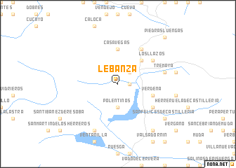 map of Lebanza