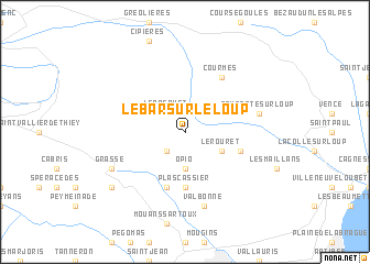 map of Le Bar-sur-le-Loup