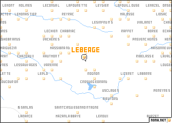 map of Le Béage