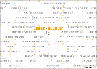 map of Le Bec-Hellouin