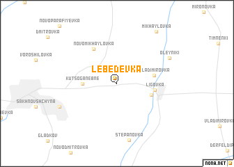 map of Lebedevka