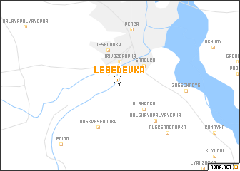 map of Lebedevka