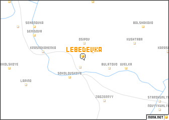 map of Lebedevka