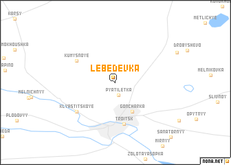 map of Lebedevka