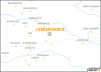 map of Lebedevskaya