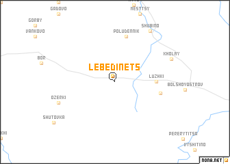 map of Lebedinets