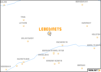 map of Lebedinets