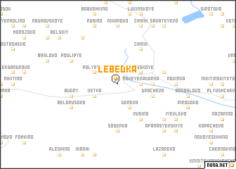 map of Lebëdka