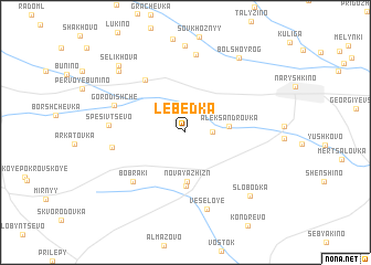 map of Lebëdka