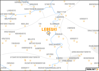 map of Lebëdki