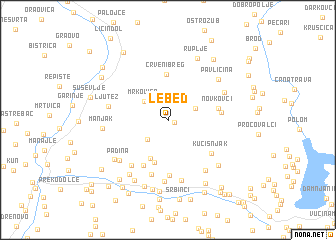 map of Lebed