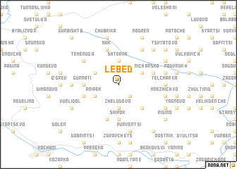 map of Lebed