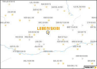 map of Lebeniškiai