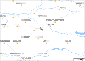 map of Le Bez