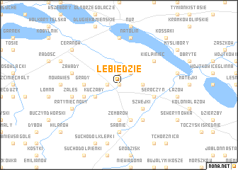 map of Lebiedzie