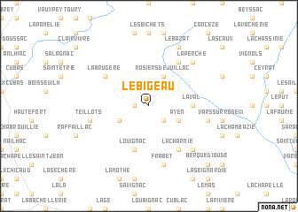 map of Le Bigeau