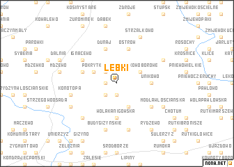 map of Łebki