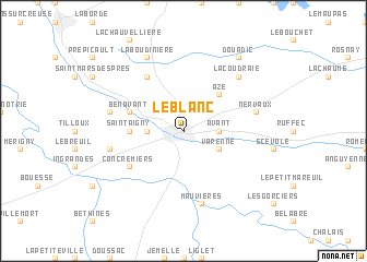 map of Le Blanc