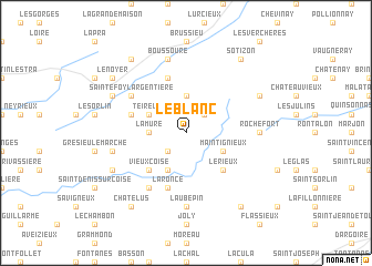 map of Le Blanc