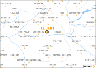 map of Le Blat