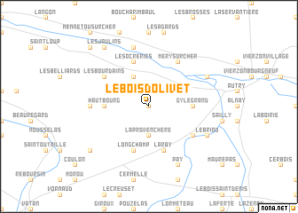 map of Le Bois dʼOlivet