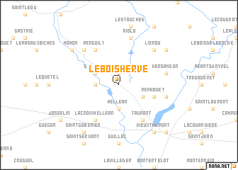 map of Le Bois Hervé