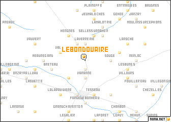 map of Le Bondouaire
