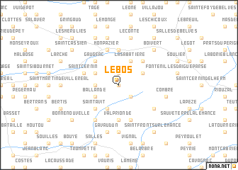 map of Le Bos