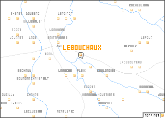 map of Le Bouchaux