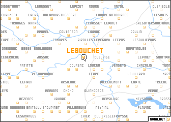 map of Le Bouchet