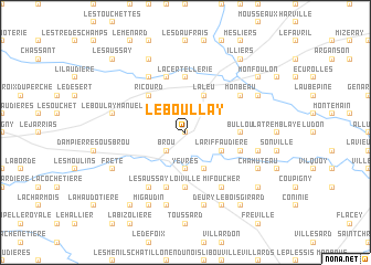 map of Le Boullay