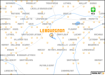 map of Le Bourgnon