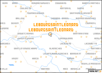 map of Le Bourg-Saint-Léonard