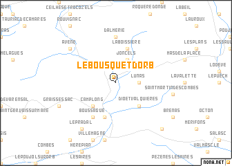 map of Le Bousquet-dʼOrb