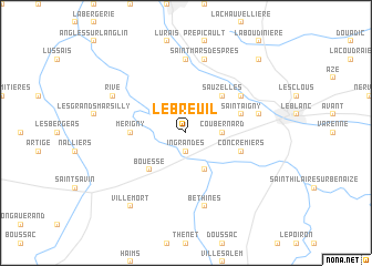 map of Le Breuil