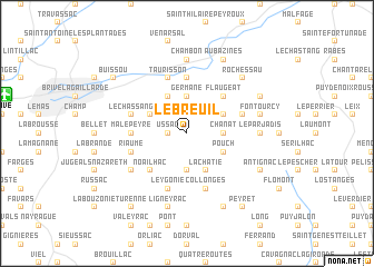 map of Le Breuil