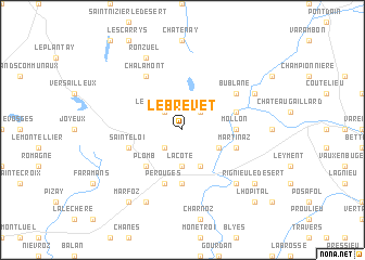 map of Le Brevet