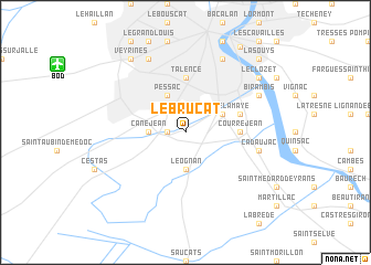 map of Le Brucat