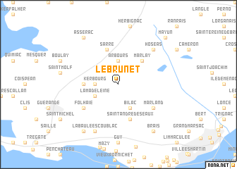 map of Le Brunet