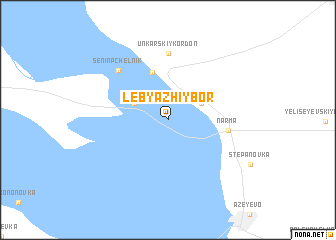 map of Lebyazhiy Bor