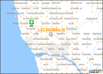 map of Leça do Bailio