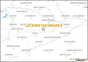 map of Le Cannet-des-Maures