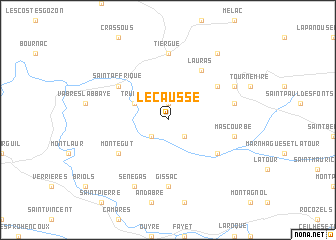 map of Le Causse