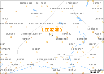map of Le Cazard