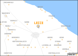 map of Lecce