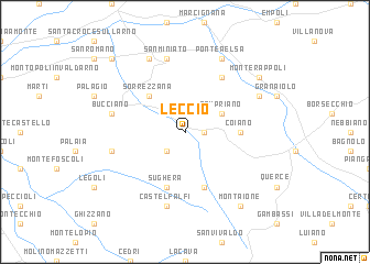 Leccio (Italy) map - nona.net